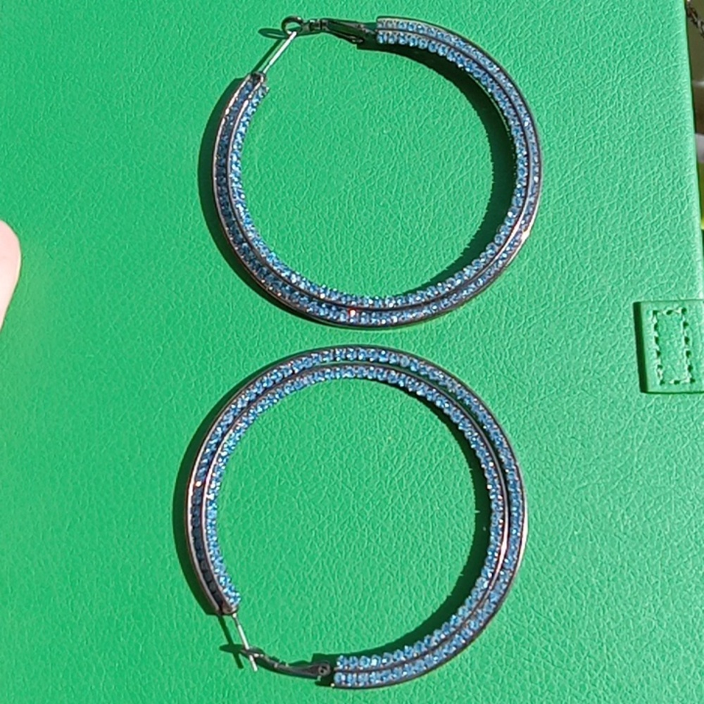 Rhinestone Hoops - Picture 4 of 4